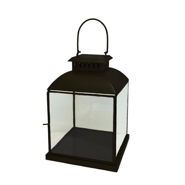 LANTERNA METALLO/VETRO 26X26 CM H.40 CM NERO MATT LANTERNA METALLO/VETRO 26X26 CM H.40 CM NERO MATT