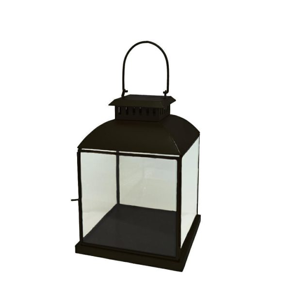 LANTERNA METALLO/VETRO 36X36 CM H.50 CM NERO MATT LANTERNA METALLO/VETRO 36X36 CM H.50 CM NERO MATT