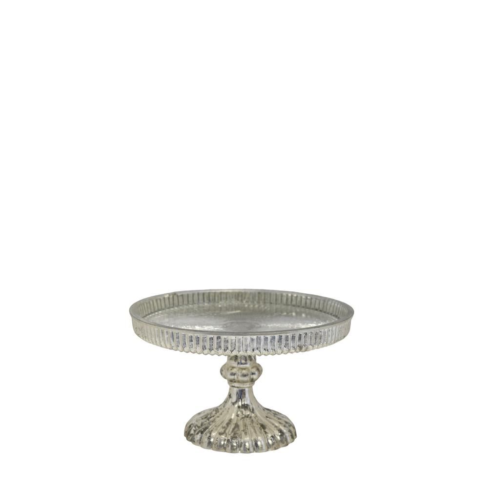 ALZATA VETRO C/BASE D.15 CM H.8 CM MERCURY ARGENTO ALZATA VETRO C/BASE D.15 CM H.8 CM MERCURY ARGENTO