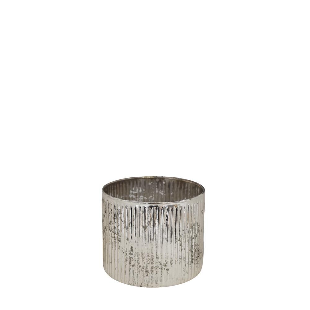 PORTATEALIGHT VETRO D.12 CM H.10 CM MERCURY ARGENTO PORTATEALIGHT VETRO D.12 CM H.10 CM MERCURY ARGENTO