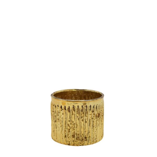 PORTATEALIGHT VETRO D.12 CM H.10 CM ORO PORTATEALIGHT VETRO D.12 CM H.10 CM ORO