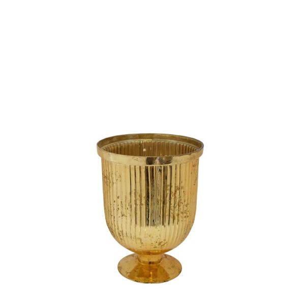 COPPA VETRO C/BASE D.14CM H.19 CM ORO COPPA VETRO C/BASE D.14CM H.19 CM ORO