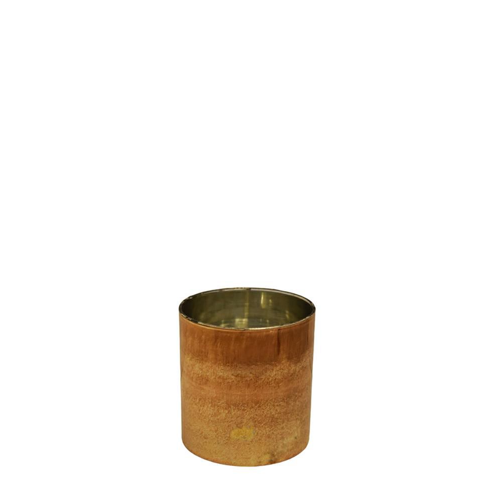 VASO VETRO D.9 CM H.9,5CM RAME VASO VETRO D.9 CM H.9,5CM RAME