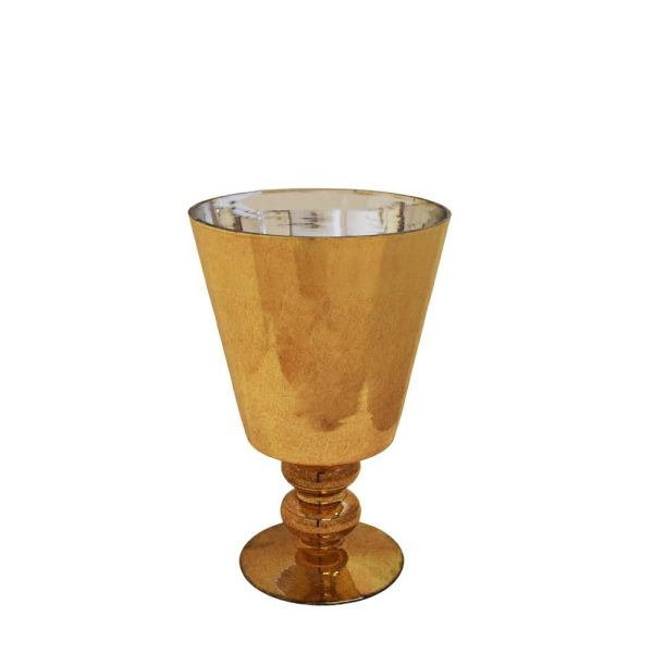 COPPA VETRO C/BASE D.18CM H.29 CM RAME COPPA VETRO C/BASE D.18CM H.29 CM RAME