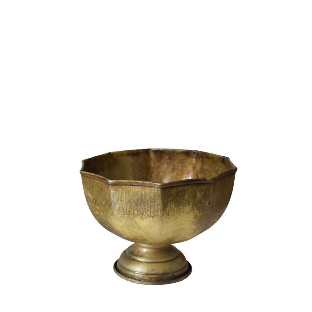 COPPA METALLO D.17,5 CMH.13 CM ORO ANTICATO COPPA METALLO D.17,5 CMH.13 CM ORO ANTICATO