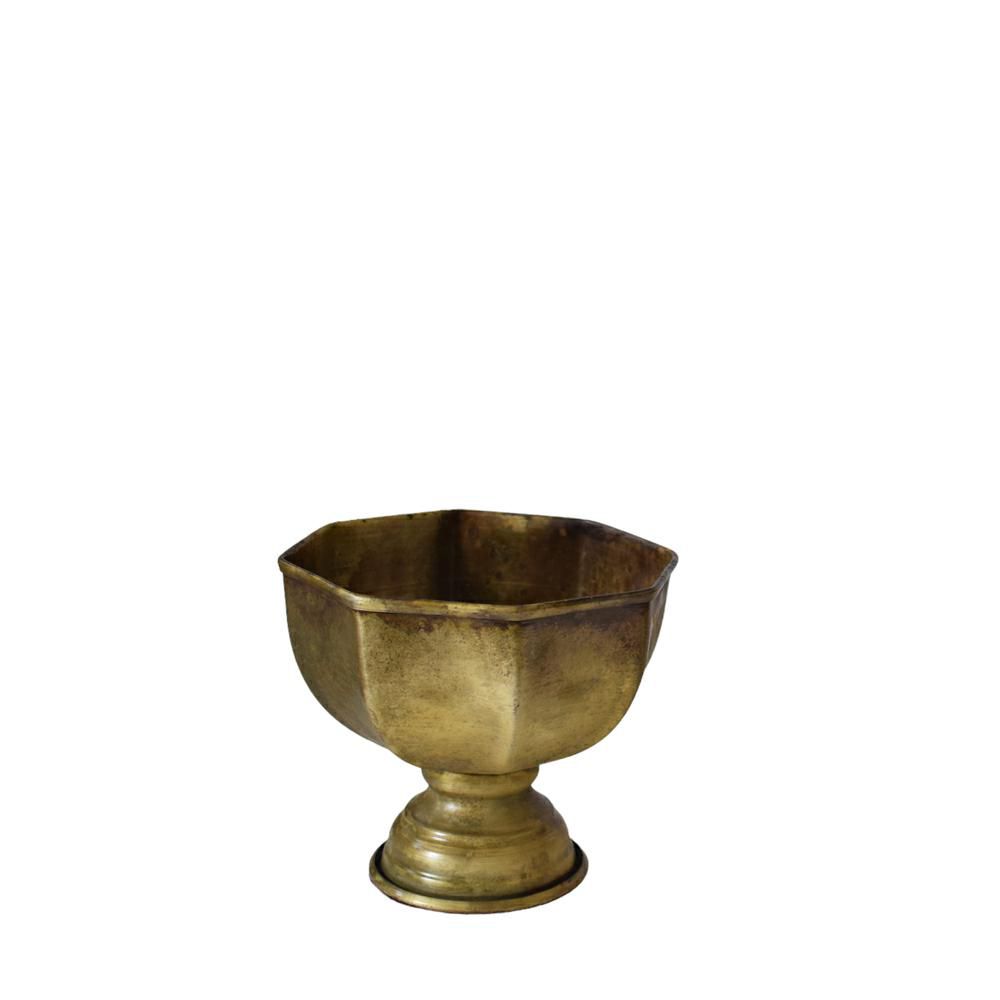 COPPA METALLO D.14 CM H.12,5 CM ORO ANTICATO COPPA METALLO D.14 CM H.12,5 CM ORO ANTICATO