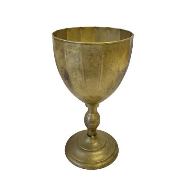 COPPA METALLO D.22,5 CMH.34,5 CM ORO ANTICATO COPPA METALLO D.22,5 CMH.34,5 CM ORO ANTICATO