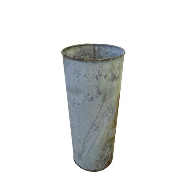 VASO CONICO METALLO D.18 CM H.36,5 CM GRIGIO VINTAGE