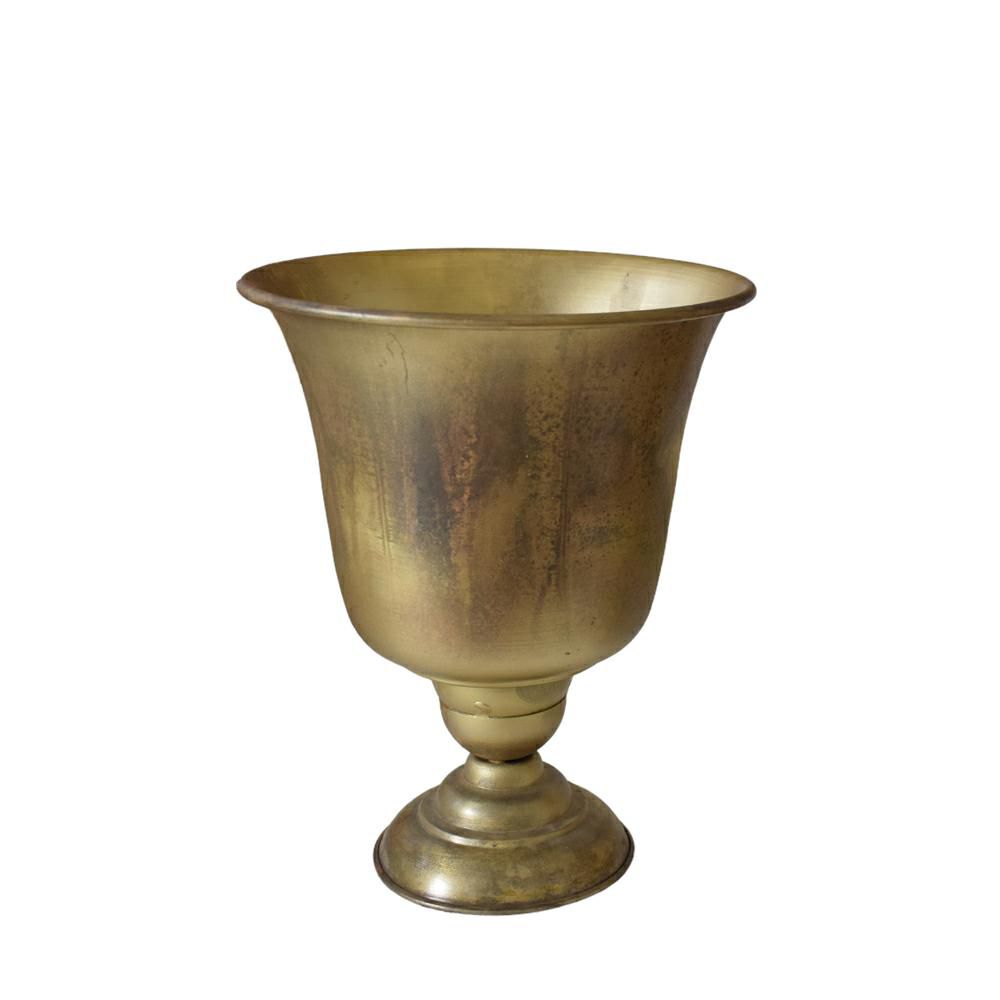 COPPA METALLO D.24 CM H.30 CM ORO ANTICATO COPPA METALLO D.24 CM H.30 CM ORO ANTICATO