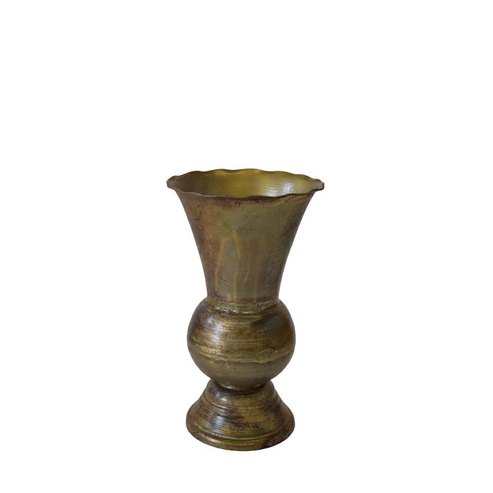 COPPA METALLO D.13 CM H.22,5 CM ORO ANTICATO