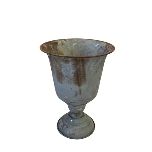 COPPA METALLO D.24 CM H.30 CM GRIGIO VINTAGE COPPA METALLO D.24 CM H.30 CM GRIGIO VINTAGE