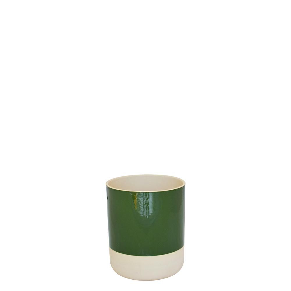 VASO CERAMICA D.13 CM H.15,8 CM -COP- VERDE VASO CERAMICA D.13 CM H.15,8 CM -COP- VERDE