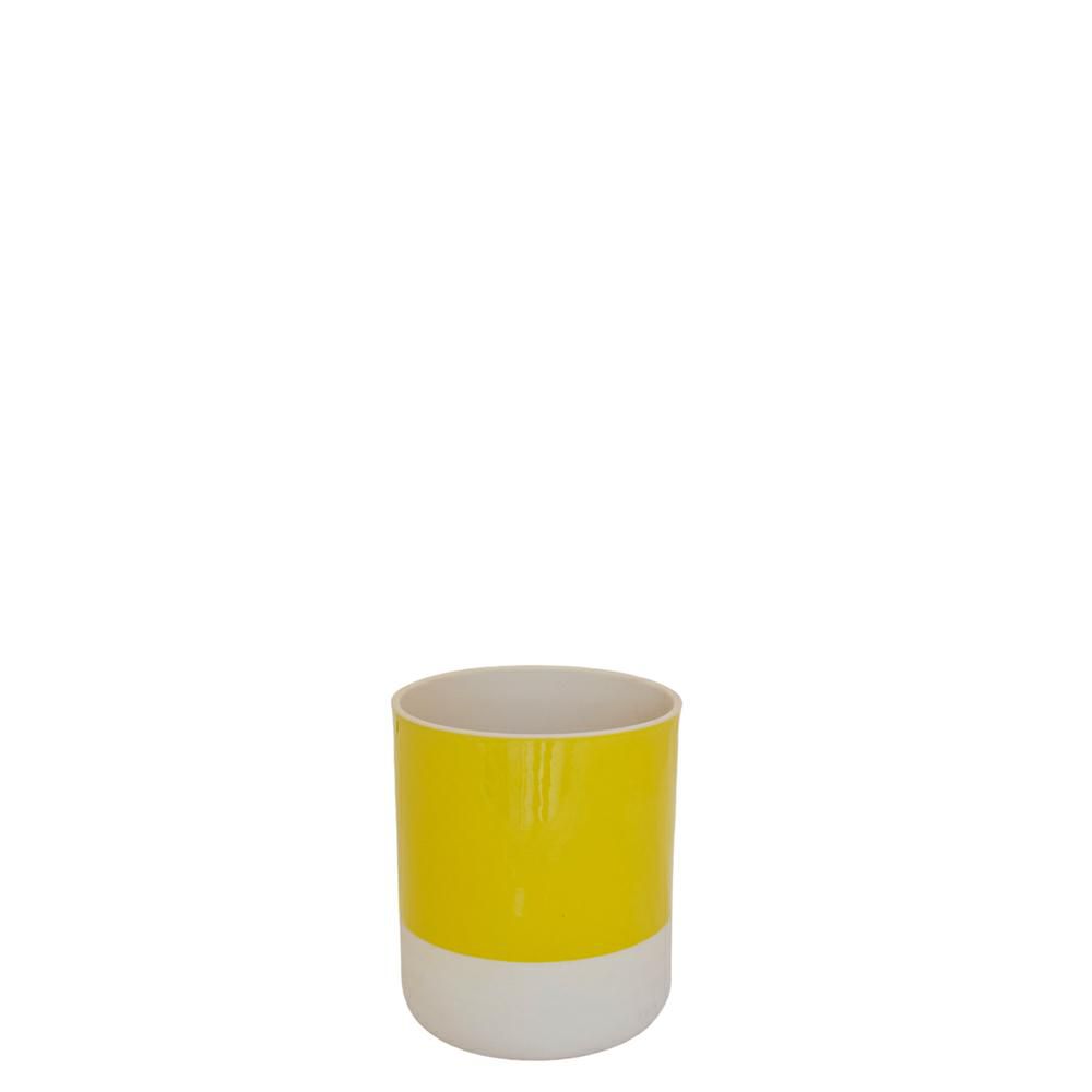VASO CERAMICA D.13 CM H.15,8 CM -COP- GIALLO LIMONE VASO CERAMICA D.13 CM H.15,8 CM -COP- GIALLO LIMONE