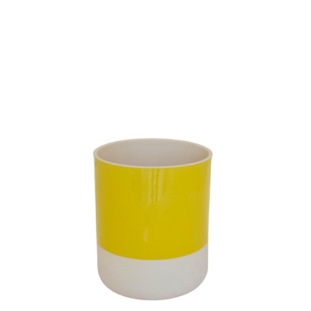 VASO CERAMICA D.19 CM H.21 CM -COP- GIALLO LIMONE VASO CERAMICA D.19 CM H.21 CM -COP- GIALLO LIMONE