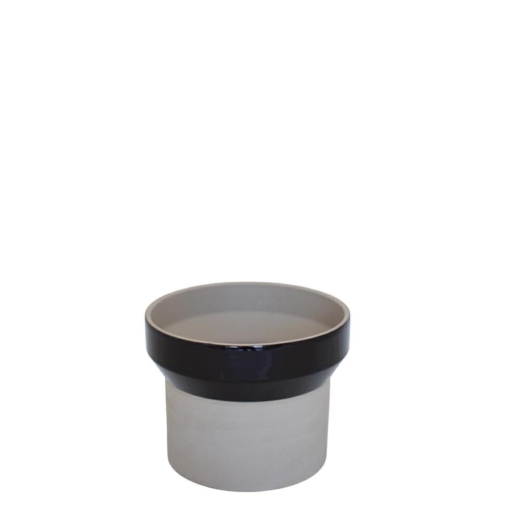 VASO CERAMICA D.22 CM H.17 CM -AUS- NERO