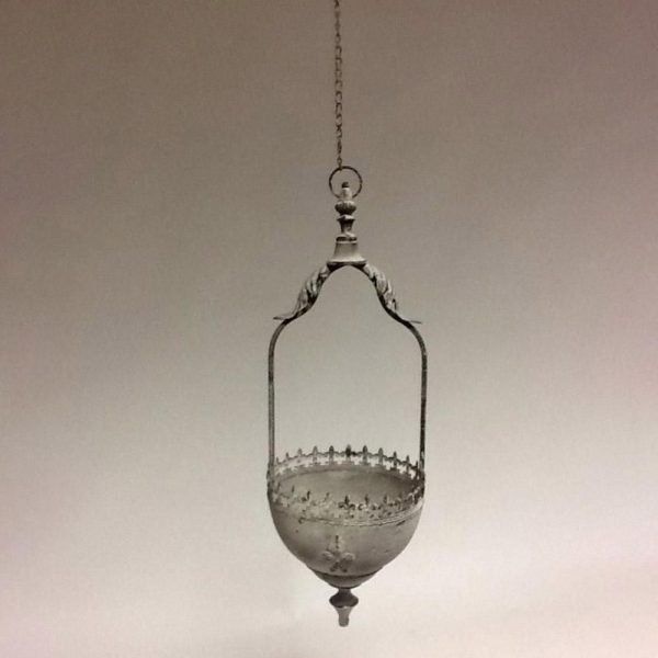 CIOTOLA METALLO TONDA D.20 CM H.62 CM D/APPENDERE GRIGIO