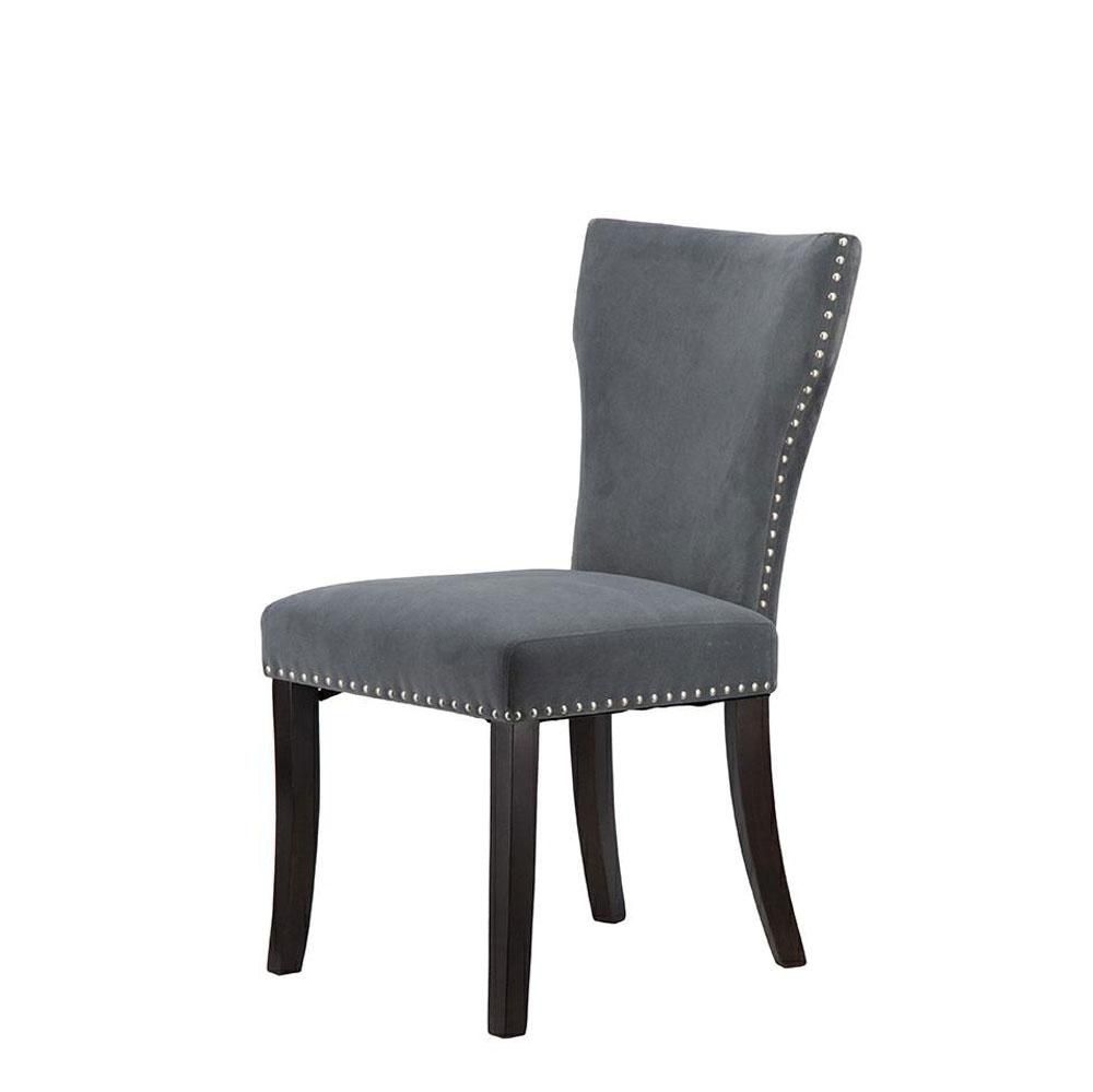 SEDIA VELLUTO/LEGNO 64X50X94 CM GRIGIO SEDIA VELLUTO/LEGNO 64X50X94 CM GRIGIO