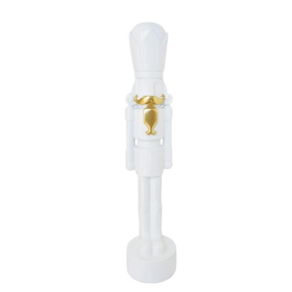 SCHIACCIANOCI POLIRESINA H.53 CM BIANCO/ORO