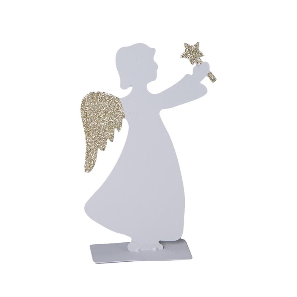 ANGELO METALLO H.23 CM GRIGIO/ORO