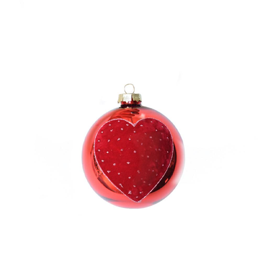SFERA VETRO C/CUORE MM.120 ROSSO SFERA VETRO C/CUORE MM.120 ROSSO