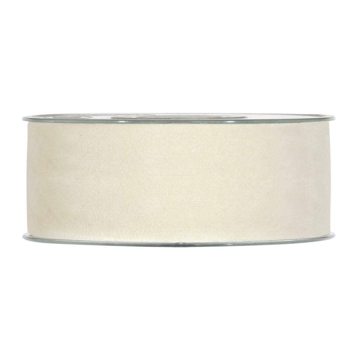 NASTRO DOPPIO VELLUTO 40MM 7MT PANNA