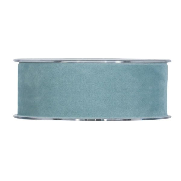 NASTRO DOPPIO VELLUTO 40MM 7MT CELESTE POLVERE NASTRO DOPPIO VELLUTO 40MM 7MT CELESTE POLVERE