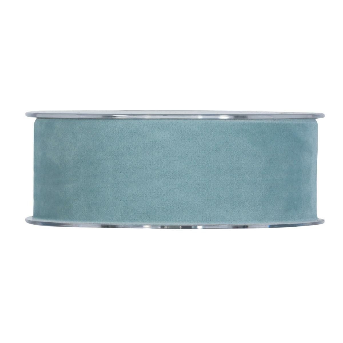 NASTRO DOPPIO VELLUTO 40MM 7MT CELESTE POLVERE NASTRO DOPPIO VELLUTO 40MM 7MT CELESTE POLVERE