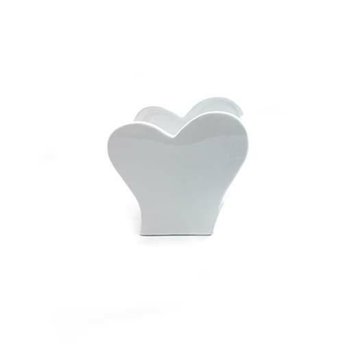 VASO CERAMICA 12,5X10 CM H. 12,7 CM -CUORE- BIANCO VASO CERAMICA 12,5X10 CM H. 12,7 CM -CUORE- BIANCO