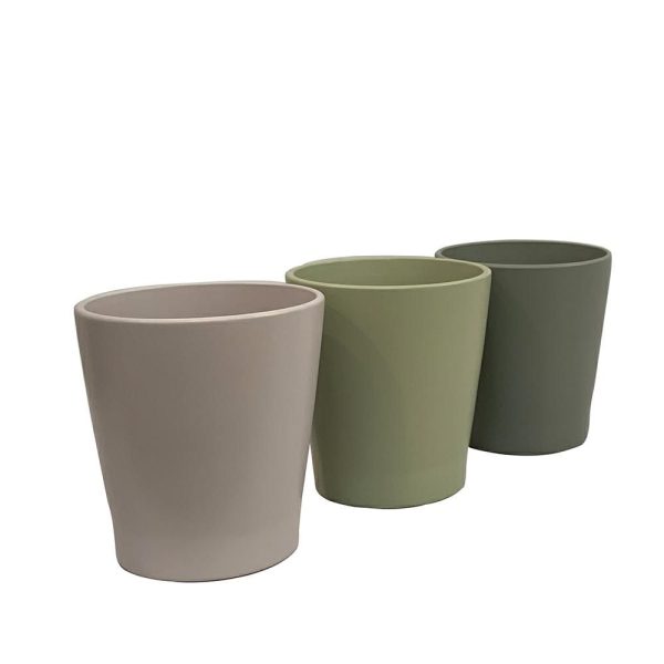 SET 3 VASI CERAMICA D.13 CM H.14 CM TORTORA/SALVIA/MUSCHIO SET 3 VASI CERAMICA D.13 CM H.14 CM TORTORA/SALVIA/MUSCHIO