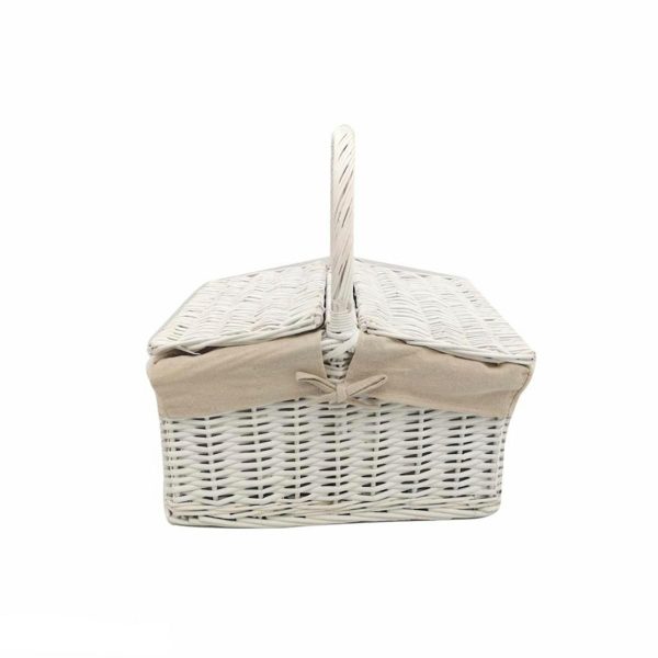 CESTINO PICNIC C/MANICOE JUTA 38X20 CM H.20/43 CM BIANCO CESTINO PICNIC C/MANICOE JUTA 38X20 CM H.20/43 CM BIANCO