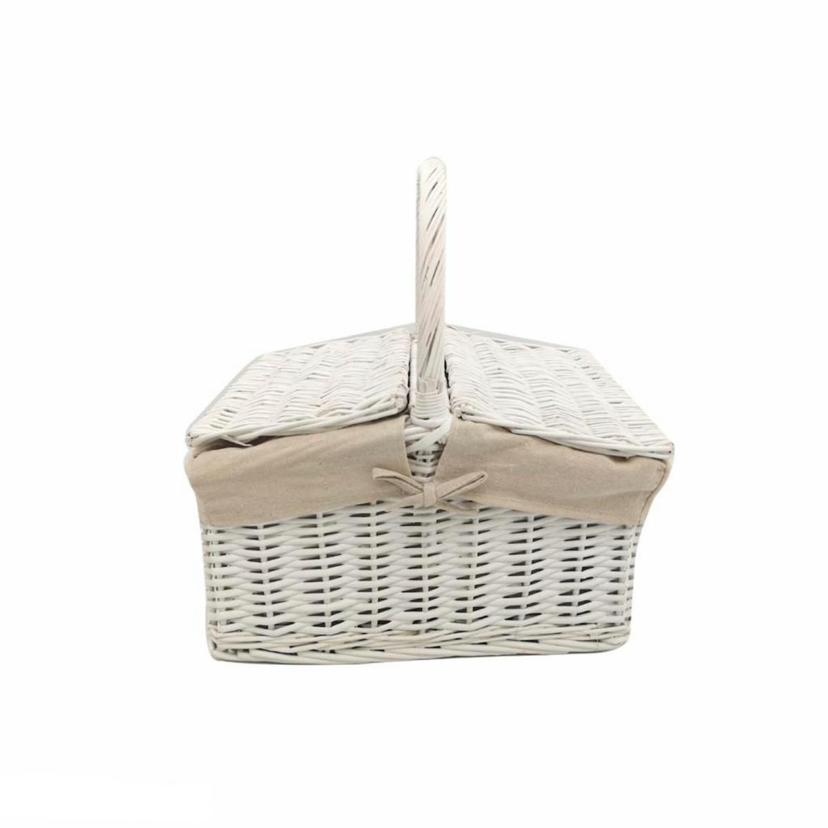 CESTINO PICNIC C/MANICOE JUTA 38X20 CM H.20/43 CM BIANCO CESTINO PICNIC C/MANICOE JUTA 38X20 CM H.20/43 CM BIANCO