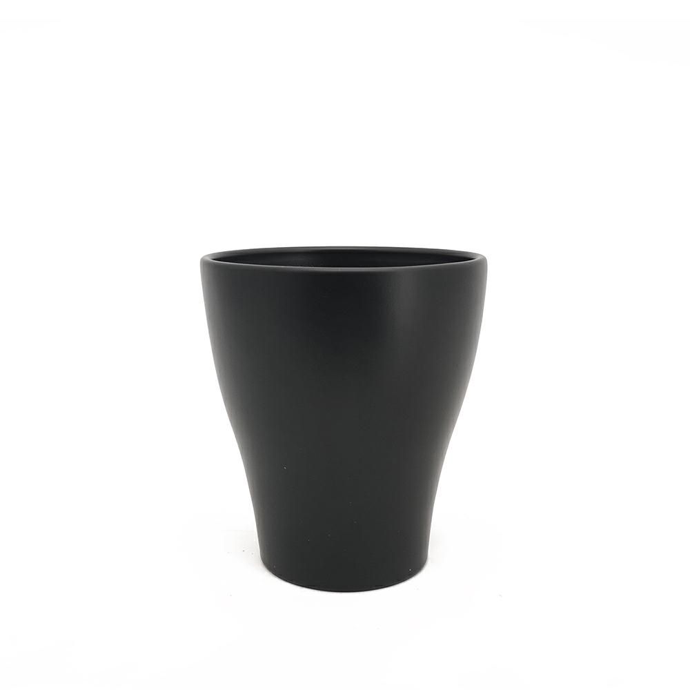 VASO CERAMICA D.14 CM H.16 CM NERO MATT