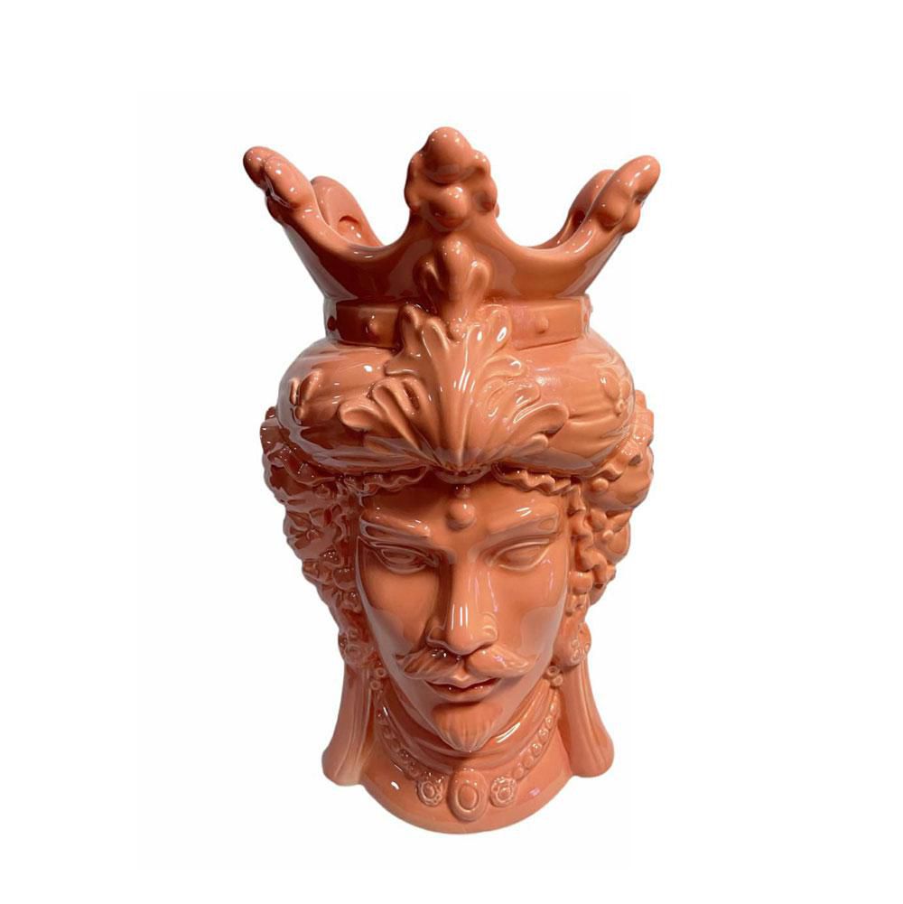TESTA UOMO VASO CERAMICA-TESTA MORO-18,5X16,5 H.29,5 CM CORALLO TESTA UOMO VASO CERAMICA-TESTA MORO-18,5X16,5 H.29,5 CM CORALLO