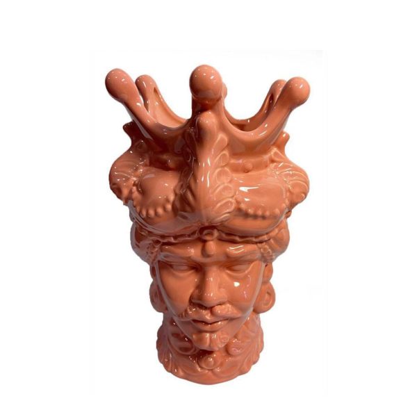 TESTA UOMO VASO CERAMICA-TESTA MORO-17X15,5 CM H.26 CM CORALLO TESTA UOMO VASO CERAMICA-TESTA MORO-17X15,5 CM H.26 CM CORALLO