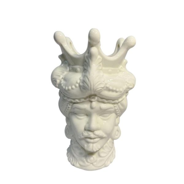 TESTA UOMO VASO CERAMICA-TESTA MORO-17X15,5 CM H.26 CM BIANCO TESTA UOMO VASO CERAMICA-TESTA MORO-17X15,5 CM H.26 CM BIANCO