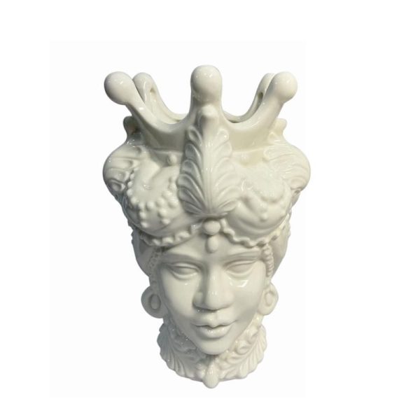 TESTA DONNA VASO CERAMICA-TESTA MORO-17X15,5 CM H.26 CM BIANCO TESTA DONNA VASO CERAMICA-TESTA MORO-17X15,5 CM H.26 CM BIANCO