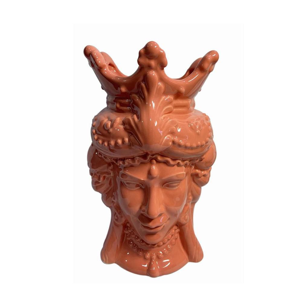 TESTA DONNA VASO CERAMICA-TESTA MORO-18,5X16,5 H.29,5 CM CORALLO TESTA DONNA VASO CERAMICA-TESTA MORO-18,5X16,5 H.29,5 CM CORALLO
