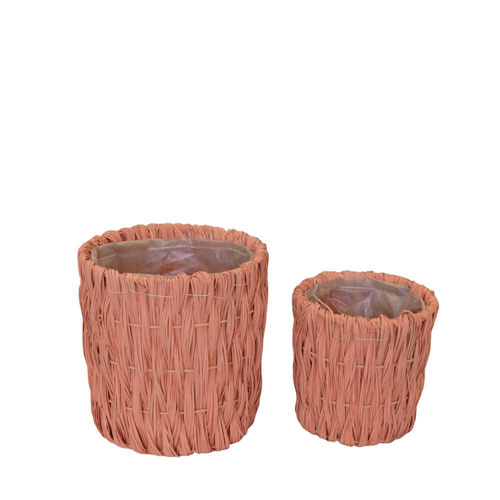 SET 2 CESTI D.18-24,5 CM H.15-21 CM ARANCIO SET 2 CESTI D.18-24,5 CM H.15-21 CM ARANCIO