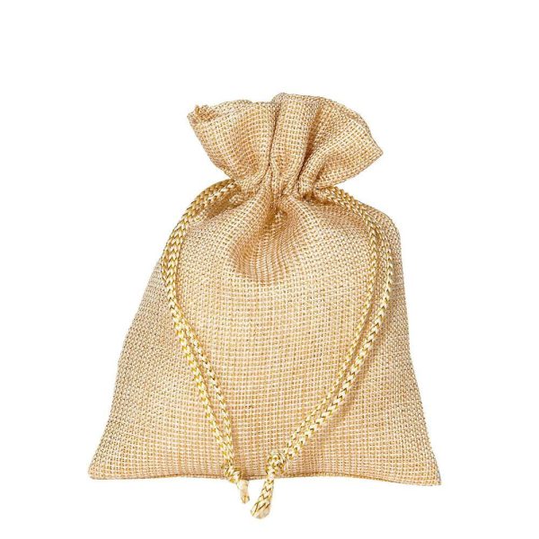 SACCHETTO CANVAS PZ.10 17X24 CM ORO SACCHETTO CANVAS PZ.10 17X24 CM ORO