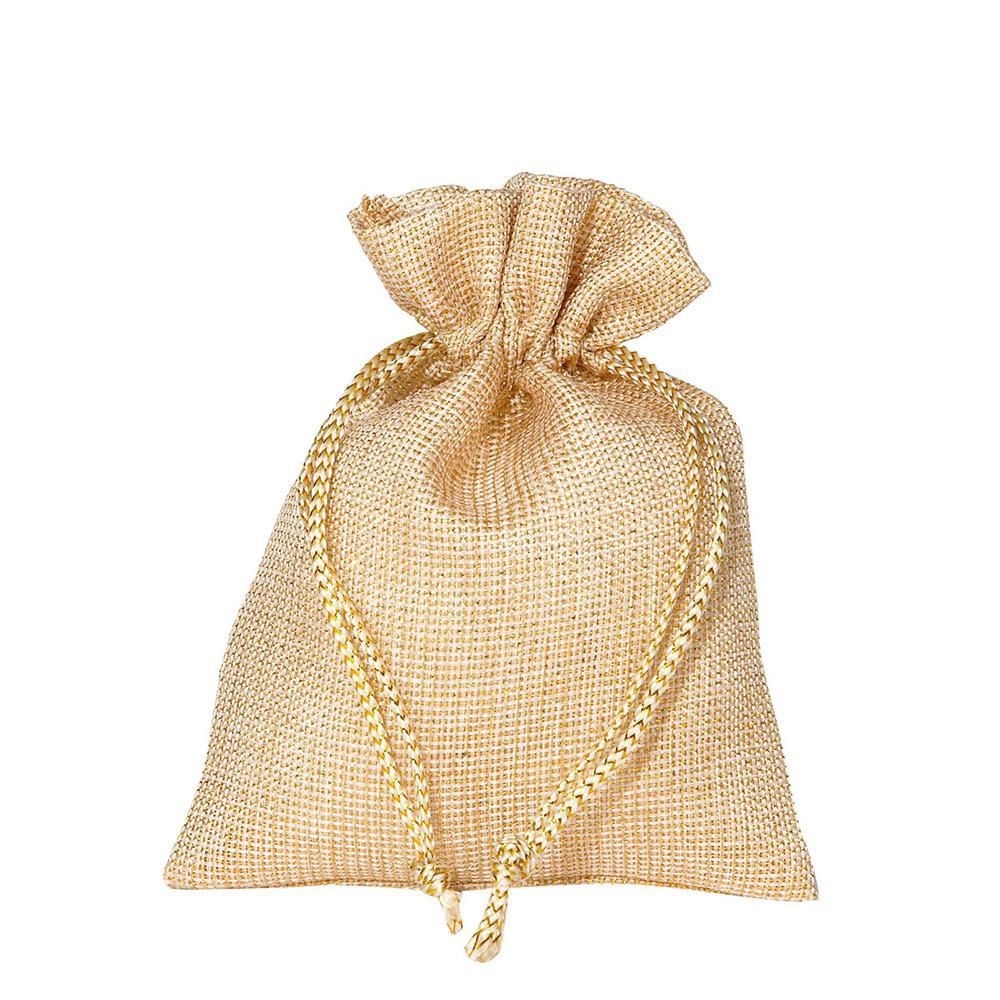 SACCHETTO CANVAS PZ.10 17X24 CM ORO SACCHETTO CANVAS PZ.10 17X24 CM ORO