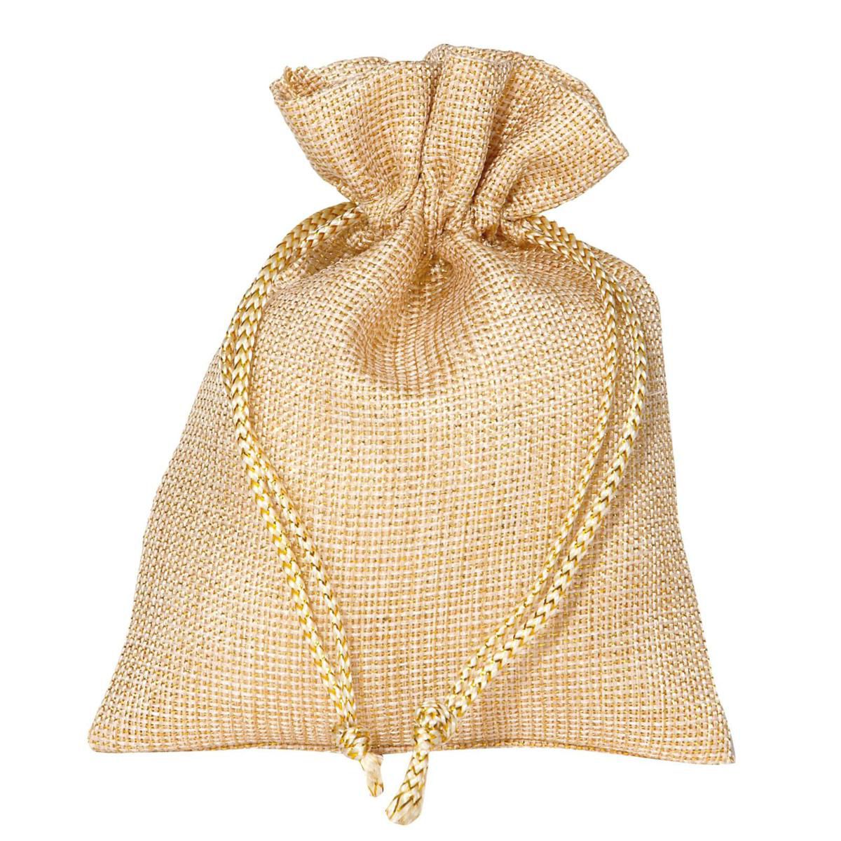 SACCHETTO CANVAS PZ.10 20X30 ORO SACCHETTO CANVAS PZ.10 20X30 ORO