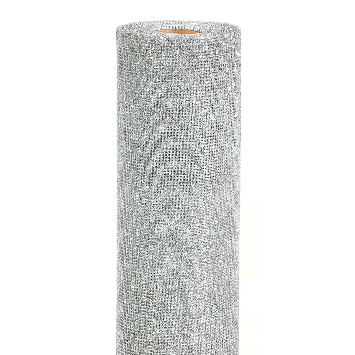 BOBINA TESSUTO CM 72X9 MT -SAINT MORITZ- ARGENTO