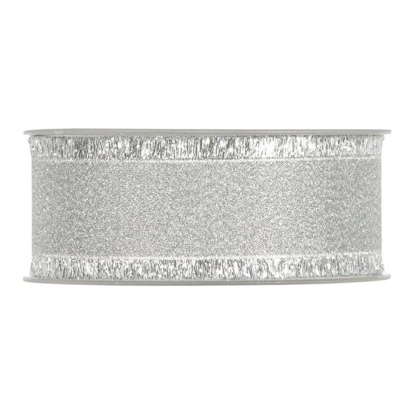 NASTRO -NEW ORLEANS- 40MM 15MT ARGENTO NASTRO -NEW ORLEANS- 40MM 15MT ARGENTO