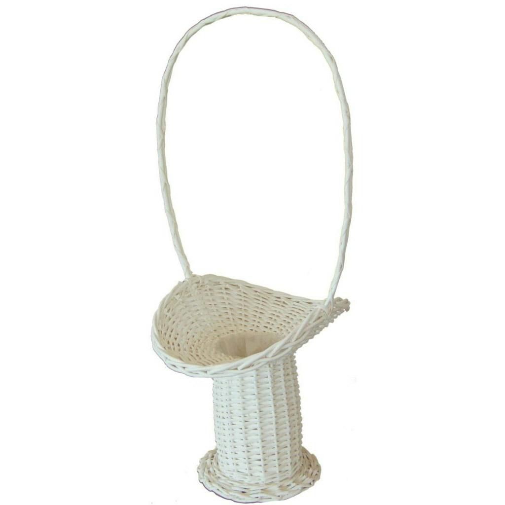 CESTO VIMINI C/MANICO CM.38X29H35/81 BIANCO CESTO VIMINI C/MANICO CM.38X29H35/81 BIANCO