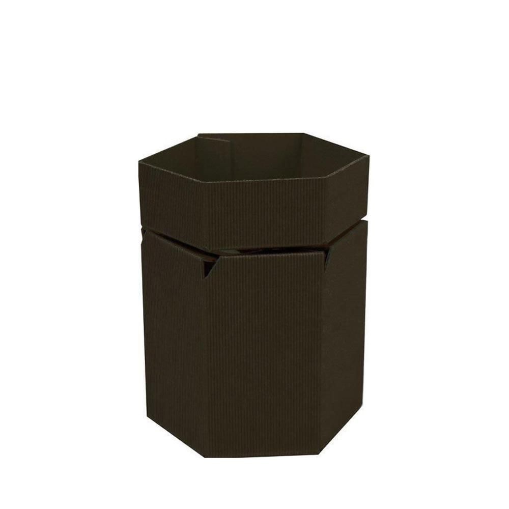 SCATOLA CARTONE ESAGONALE D.12 CM H.17 CM NERO SCATOLA CARTONE ESAGONALE D.12 CM H.17 CM NERO