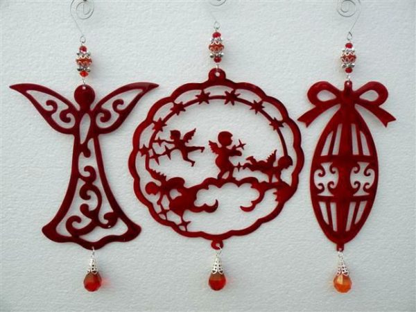 SET 3 SOGGETTI NATALE 14,7X14,3 CM D/APP. ROSSO SET 3 SOGGETTI NATALE 14,7X14,3 CM D/APP. ROSSO