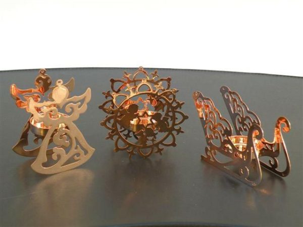 SET 3 SOGG.NATALE PORTATEALIGHT 10X10 CM RAME