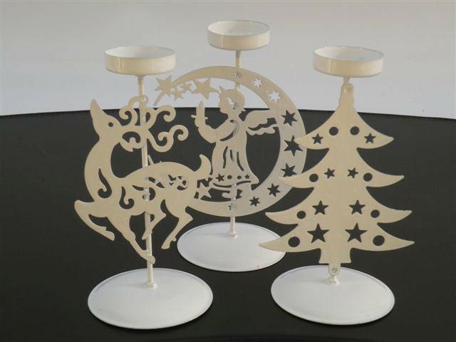SET 3 SOGG.NATALE PORTATEALIGHT 17X8 CM BIANCO