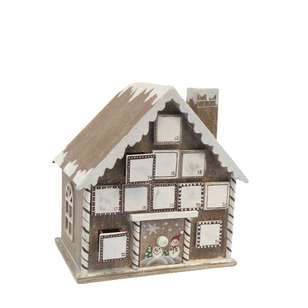 CASETTA AVVENTO LEGNO 23X16X24 CM ARGENTO/ORO CASETTA AVVENTO LEGNO 23X16X24 CM ARGENTO/ORO