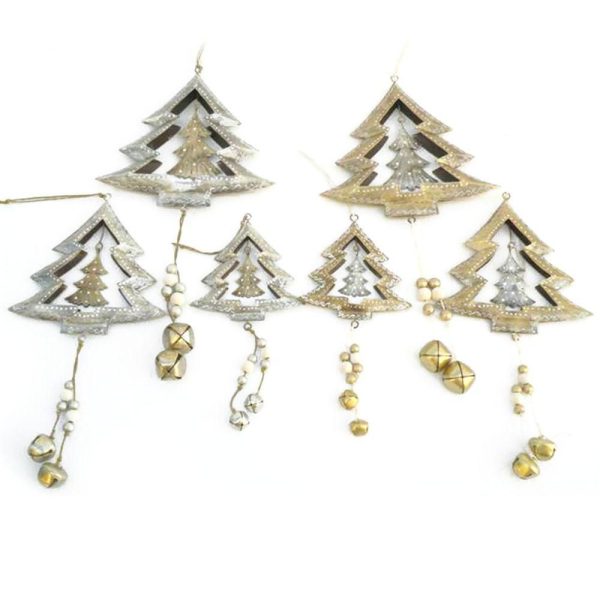 SET 6 DECORI ALBERO H.18,5/24,5/31 CM C/STELLA ASS.ARGENTO/ORO SET 6 DECORI ALBERO H.18,5/24,5/31 CM C/STELLA ASS.ARGENTO/ORO
